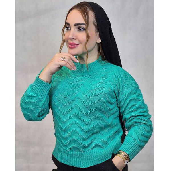 بلوز بافت کراپ زیگ زاگ - مانتو پاتریس رشت