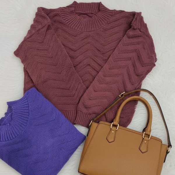 بلوز بافت کراپ زیگ زاگ - مانتو پاتریس رشت