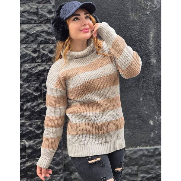 تونیک بافت یقه شل راه راه - مانتو پاتریس رشت