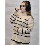 بلوز بافت پینترستی راه راه - مانتو پاتریس رشت