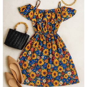 پیراهن بندی چین دار