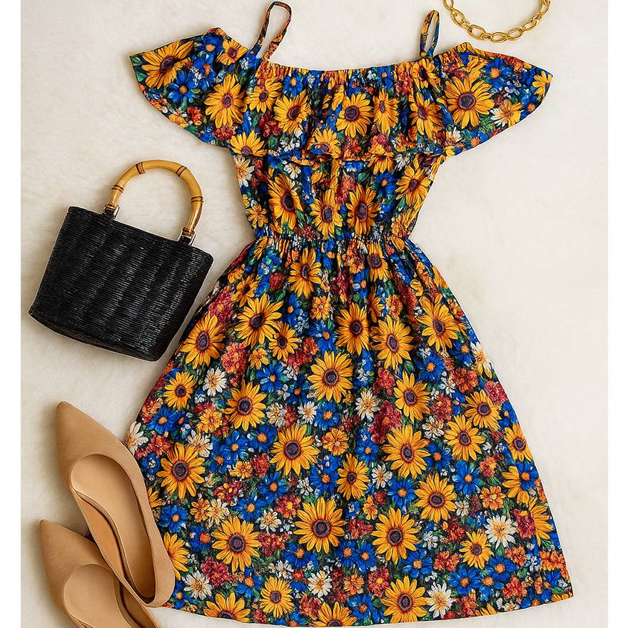 پیراهن بندی چین دار