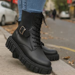 نیم بوت بندی بغل کش مشکی