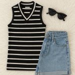 تاپ یقه هفت راه راه فانریپ -