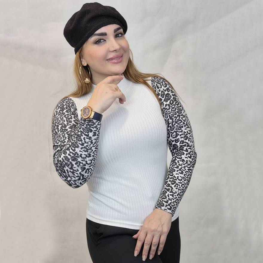 بلوز آستین پلنگی - مانتو پاتریس رشت