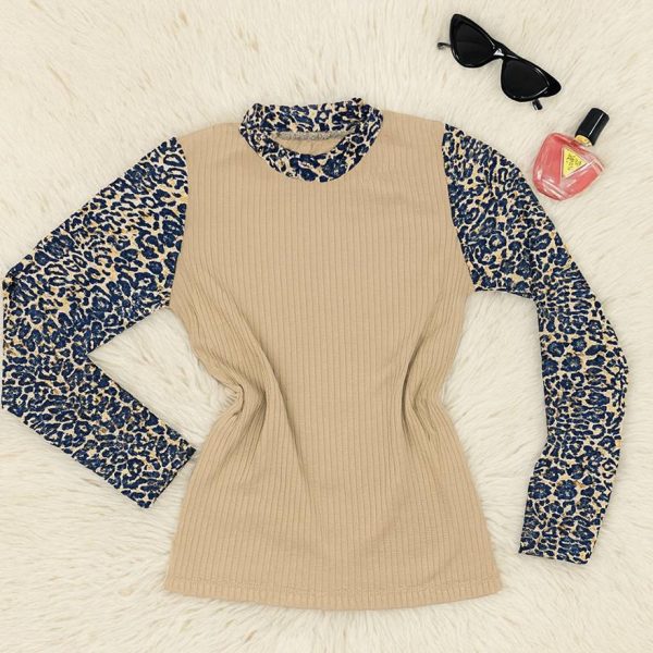 بلوز آستین پلنگی - مانتو پاتریس رشت