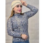 بلوز یقه اسکی پلنگی فانریپ -