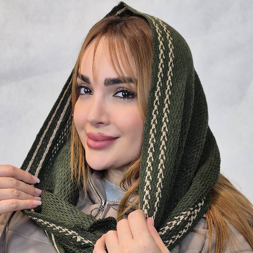 شال رینگی بافت حاشیه دار