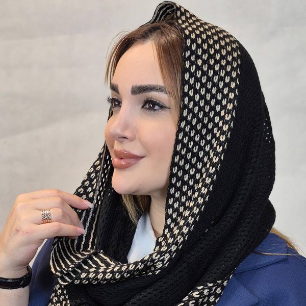 شال رینگی بافت حاشیه دار