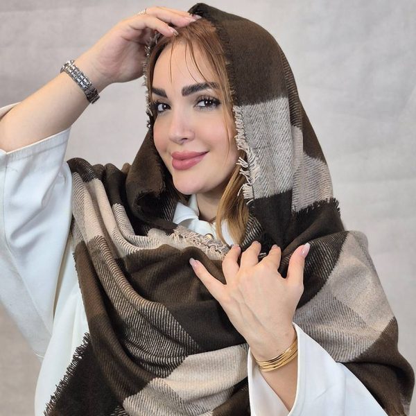 34700339-6 شال موهر چهارخونه - مانتو پاتریس رشت