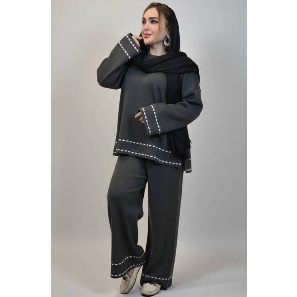 ست بلوز شلوار بافت سوزنی