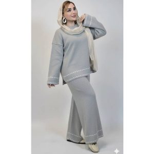 ست بلوز شلوار بافت سوزنی