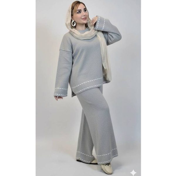 ست بلوز شلوار بافت سوزنی