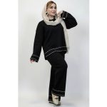 ست بلوز شلوار بافت سوزنی