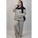 ست بلوز شلوار بافت سوزنی