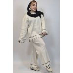 ست بلوز شلوار بافت سوزنی