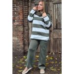 ست بلوز شلوار بافت پازلی - مانتو پاتریس رشت