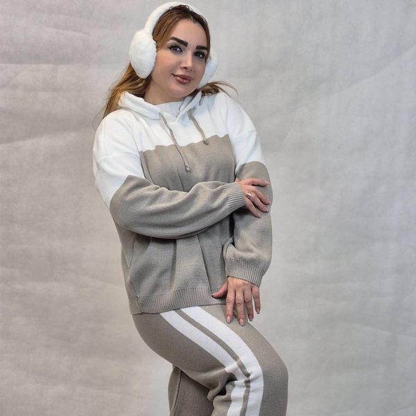 ست هودی شلوار 2 خط - مانتو پاتریس رشت