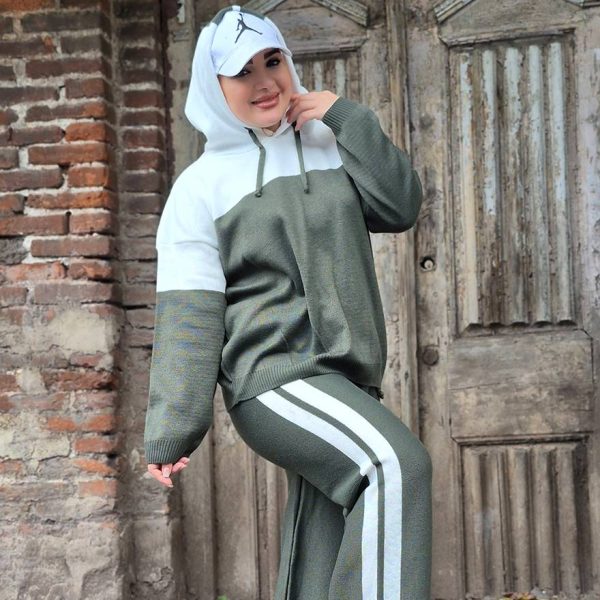 ست هودی شلوار 2 خط - مانتو پاتریس رشت