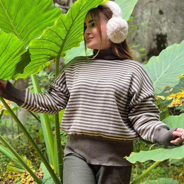 بلوز یقه اسکی راه راه 35400246 - Image 3