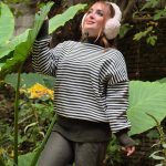 بافت یقه اسکی راه راه - مانتو پاتریس رشت