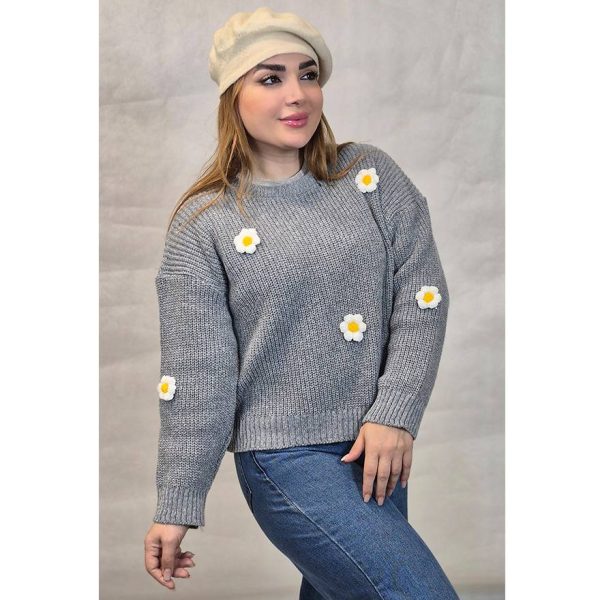 بلوز بافت کراپ بابونه - مانتو پاتریس رشت