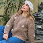 بلوز بافت کراپ بابونه - مانتو پاتریس رشت