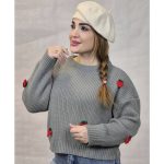بلوز کراپ بافت توت فرنگی - مانتو پاتریس رشت