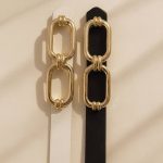 کمربند سگک طلایی چرم - مانتو پاتریس رشت