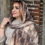 شال کریشه طرح پر - مانتو پاتریس رشت