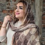 شال کریشه طرح پر - مانتو پاتریس رشت