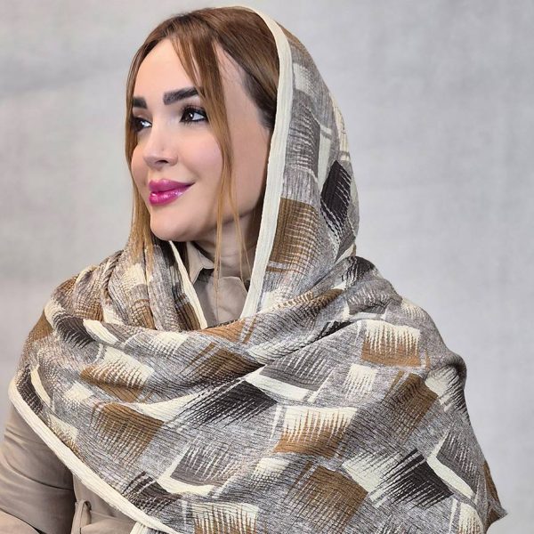 357004895-1 شال پاییزه کریشه طرحدار - مانتو پاتریس رشت