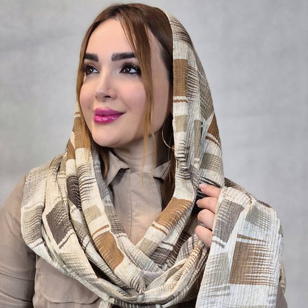 357004895-4 شال پاییزه کریشه طرحدار - مانتو پاتریس رشت