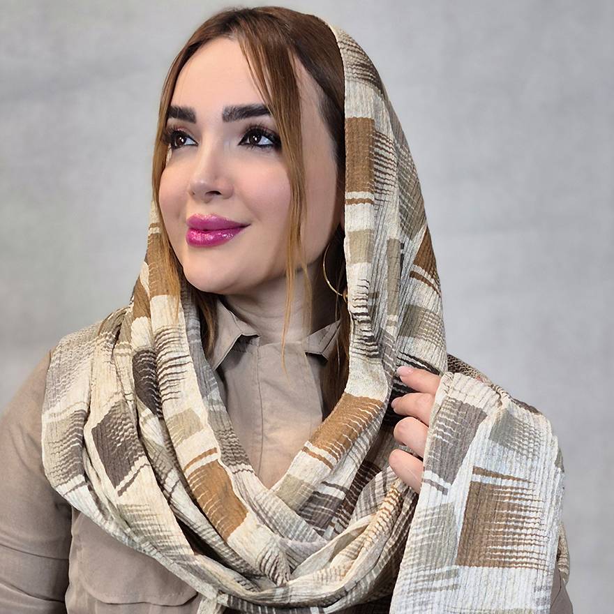 شال پاییزه کریشه طرحدار - مانتو پاتریس رشت