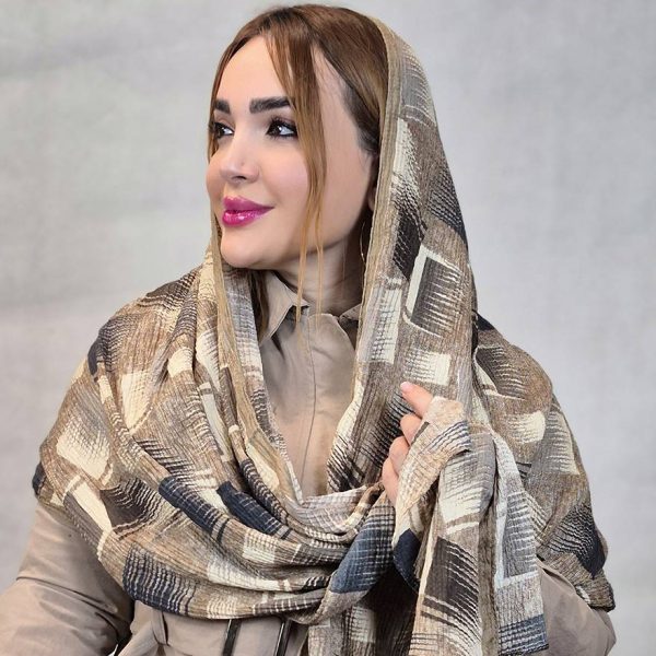 357004895-5 شال پاییزه کریشه طرحدار - مانتو پاتریس رشت