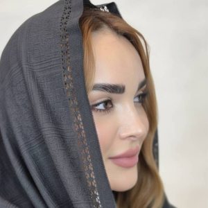 شال گیپور مشکی ریش ریش