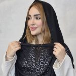 شال گیپور مشکی ریش ریش - مانتو پاتریس رشت