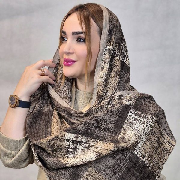 35800489-12 شال پاییزه طرحدار کریشه - مانتو پاتریس رشت