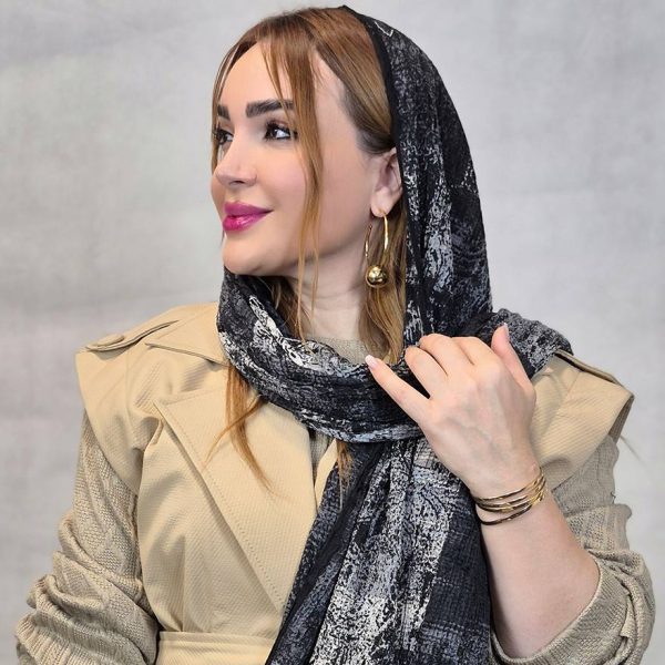 35800489-14 شال پاییزه طرحدار کریشه - مانتو پاتریس رشت