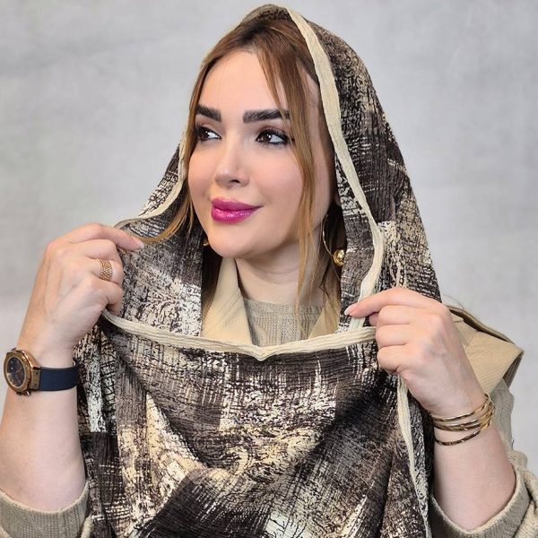 35800489-15 شال پاییزه طرحدار کریشه - مانتو پاتریس رشت