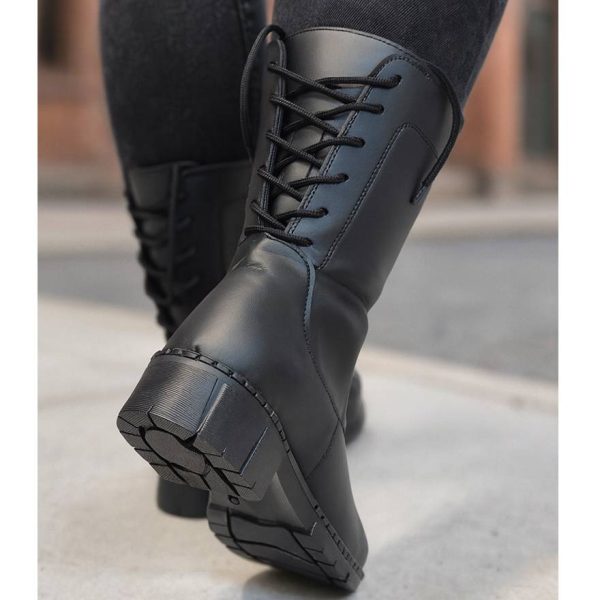 نیم بوت پشت بندی مشکی