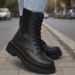 بوت مشکی دور کش کبریتی