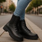 بوت مشکی دور کش کبریتی - مانتو پاتریس رشت