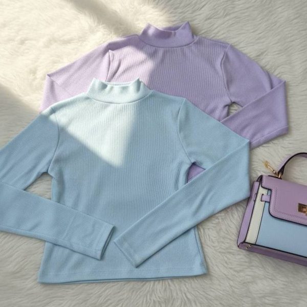 بلوز یقه اسکی رنگی