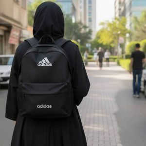 کوله پشتی برزنتی مشکی - مانتو پاتریس رشت