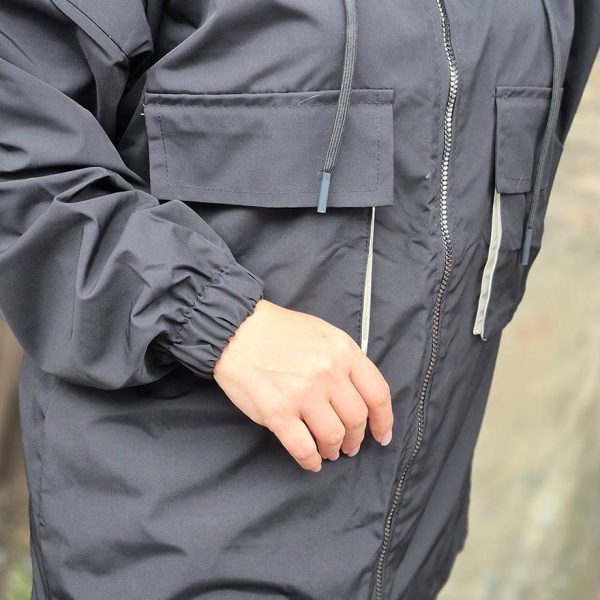 بارانی کلاهدار دو جیب تی سی