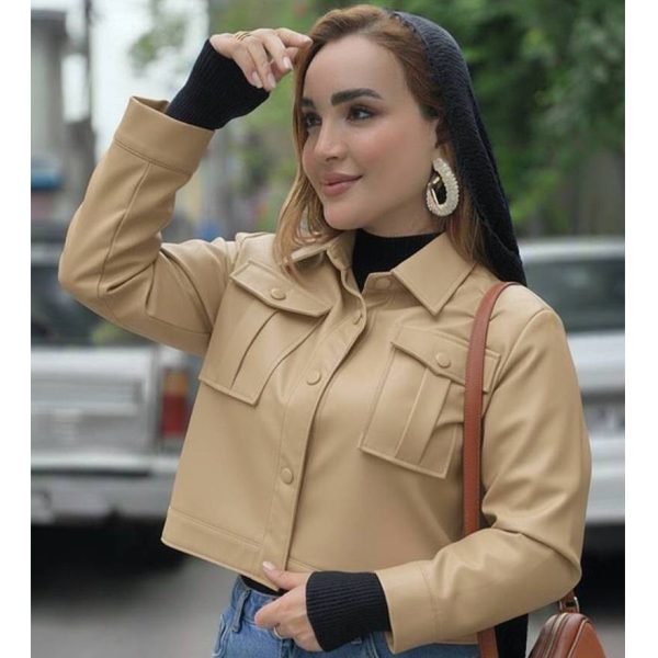 کت کراپ چرم - مانتو پاتریس رشت