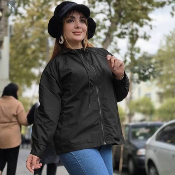 بارانی کلاهدار زیپی - مانتو پاتریس رشت