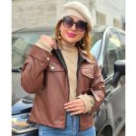 کت کراپ چرم زیپی - مانتو پاتریس رشت