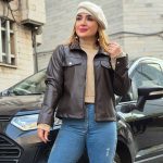 کت کراپ چرم زیپی - مانتو پاتریس رشت